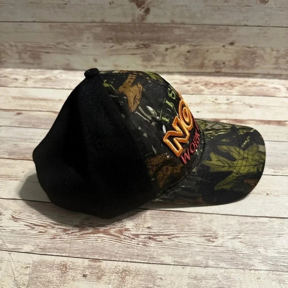 Fish Now Work Later Baseball Hat Velcro Back Fishing Funny Camo - Picture 3 of 5